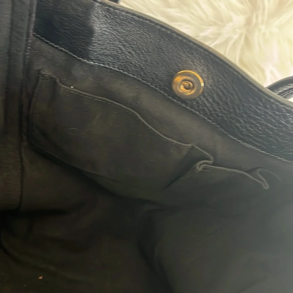 SALVATORE FERRAGAMO GANCINI SUZANNE TOTE PEBBLED LEATHER SHOULDER HANDBAG - Picture 7 of 12